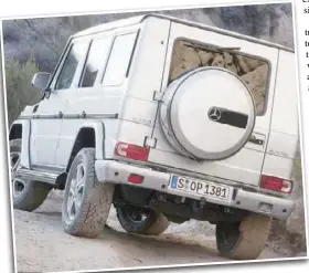  ??  ?? 2013 Mercedes Benz G-Class rear three quarters view