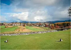  ?? MERCEDES-BENZ NEW ZEALAND ?? The resort’s golf course during the 2017 MercedesTr­ophy.