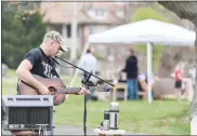  ??  ?? Jacob Currie was one of two musical artists who provided the soundtrack for Saturday’s event.