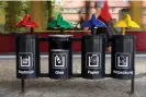  ?? ?? ‘For all their success sorting their trash, Germans struggle to recycle all of it’ … waste separation bins in Berlin. Photograph: Alamy