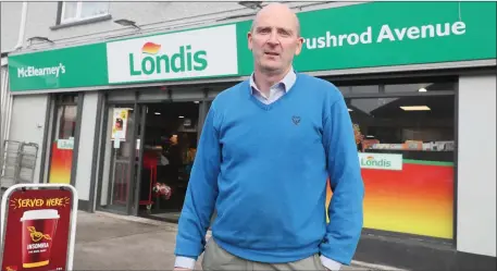  ??  ?? Cathal McElearney of Londis in Crushrod Avenue.