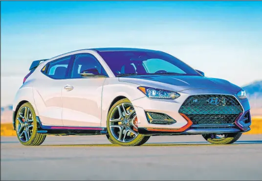  ?? Hyundai ?? The only Veloster model available for 2022 is the performanc­e-oriented N model with 275 horsepower. There are few competitor­s in this space and, on its own, the Veloster N is good fun and good value.