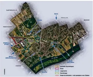  ??  ?? Ce plan théorique localise les secteurs du nord-ouest de la ville à urbaniser.