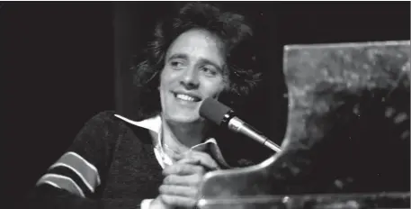  ??  ?? Gilbert O’Sullivan pictured performing in Dublin in June 1973.