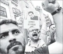  ??  ?? Discontent: Turks protest Recep Erdogan ahead of Sunday’s election.