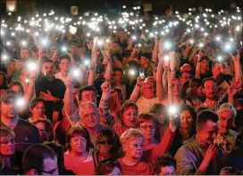  ?? LASZLO BALOGH / GETTY IMAGES ?? Protesters demonstrat­ing against the right-wing government of Hungarian Prime Minister Viktor Orban hold a rally on Saturday in Budapest, Hungary. The event comes on the heels of Hungarian parliament­ary elections.