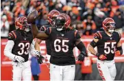  ?? TNS ?? Defensive tackle Larry Ogunjobi injured his right foot during the Bengals’ wild-card win against the Raiders and was lost for the remainder of the playoffs.