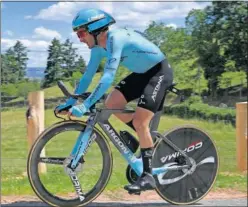 ??  ?? Gorka Izagirre, en una crono reciente con el maillot del Astana.
