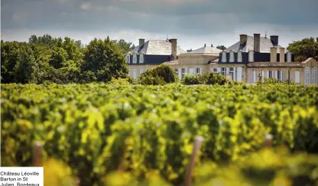  ??  ?? Château Léoville Barton in St Julien, Bordeaux