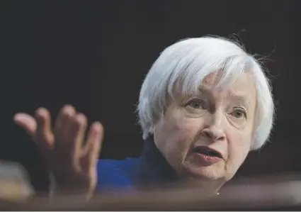  ?? La titular de la Reserva Federal, Janet Yellen, dijo que un alza de la tasa podría ser apropiada relativame­nte pronto si los datos que reciban dan más pruebas de progreso continuo. ??