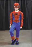  ??  ?? David Lafron, 7, of San Jose in Spider- Man mode.