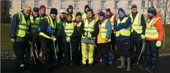  ??  ?? Glencree Walking Group after their litter pick.