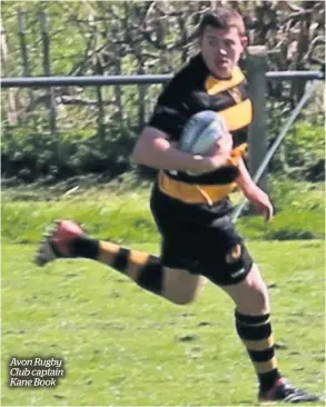  ??  ?? Avon Rugby Club captain Kane Book