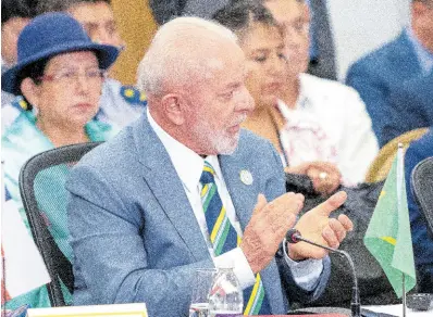  ?? AP ?? Brazil’s President Luiz Inacio Lula da Silva attends the CELAC Summit in Buccament, Saint Vincent and the Grenadines on Friday, March 1. CELAC is the Community of Latin American and Caribbean States.