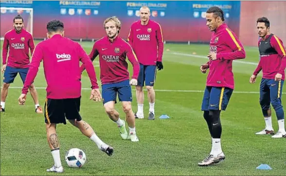  ?? MIGUEL RUIZ / FCB ?? Neymar, baja en Málaga por una sobrecarga, ya se entrenó ayer con normalidad para preparar la visita del Athletic