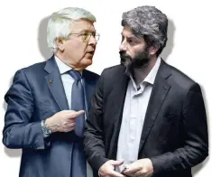  ??  ?? In corsa Paolo Romani di Forza Italia e Roberto Fico, M5S