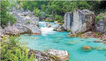 ?? 123RF ?? The Triglav National Park is home to beautiful waterscape­s like this one.
