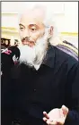  ??  ?? A handout picture released by the Oman News Agency on Sept 12, 2017 shows Thomas Uzhunnalil, an Indian priest who was abducted last year during a deadly attack by Islamist militants in Yemen, answering journalist­s in the Omani capital Muscat following...