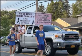  ?? EMMA RALLS — MEDIANEWS GROUP ?? The BHBL School District celebrated its athletes and their accomplish­ments as some of the teams marched in the parade.