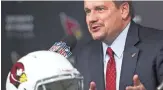  ??  ?? Cardinals owner Michael Bidwill, shown in 2013, is in a Rhode Island hospital after having symptoms and testing positive for COVID-19. THE REPUBLIC