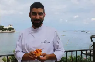  ?? (Photo J.-M. P.) ?? Lucas Simoncini : « Je veux faire de la pâtisserie jolie, bonne, qu’elle ait le goût du produit, que les gens en gardent le souvenir après l’avoir dégustée ».