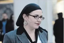  ?? SEAN KILPATRICK THE CANADIAN PRESS ?? Caitlan Coleman leaves court in Ottawa in March. Her mother, Lynda Coleman, testified Friday in Joshua Boyle’s trial on 19 charges.
