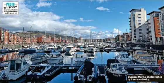  ?? ?? Swansea Marina, photograph­ed by Lawrence Molloy.