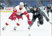  ?? AP FILE ?? The Washington Capitals acquired forward Anthony Mantha, left, from the Detroit Red Wings.