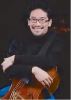  ??  ?? Cellist Victor Michael Coo