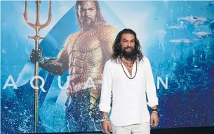  ?? CHRIS HYDE GETTY IMAGES ?? Aquaman star Jason Momoa appears at the film’s Australian premiere last month.