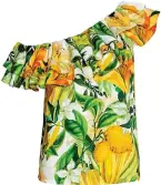  ??  ?? One-shoulder blouse, £34.99, hm.com