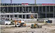  ?? Photo: AFP ?? Constructi­on continues on a factory for Chinese battery manufactur­er CATL near Debrecen, the second largest city in Hungary.