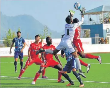  ?? AIFF ?? Aizawl FC (in red) have become the brand ambassador­s of Mizoram football and the tiny state has given more than 50 players to various teams competing in the ILeague.