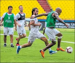  ?? Foto: Cortesía Barcelona SC ?? Barcelona ha entrenado con normalidad y tiene a toda la plantilla lista.