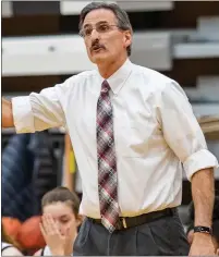  ?? TIMOTHY ARRICK — FOR MEDIANEWS GROUP ?? Rob Leadley is in his 13th season as head coach of the South Lyon East girls basketball team which has opened the season with wins over Waterford Ketttering and Walled Lake Western.