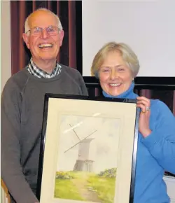  ??  ?? Pictured is Dick Howard of the Friends of Charnwood Forest with chairman of Woodhouse Eaves Parish Council, Janie Martin.
