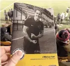  ?? ?? Tuesday’s matchday programme paid tribute to Christian Rowe.