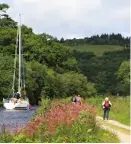  ??  ?? Boating and walking the Crinan Canal.