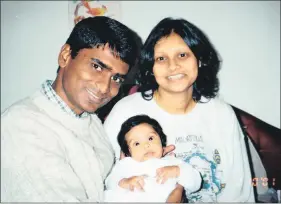  ??  ?? Above: Early days... Sugen and Jayan Moodley with a young Sanuri.top:thiru Moodley, Deshni Pillay, Jayan Moodley and Kashisa Abrahams enjoying a night on the town in Cape Town.