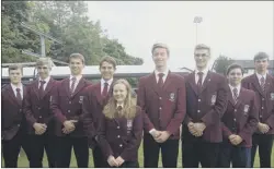  ??  ?? The George Watson’s crew (from left to right): Ben Carruthers, Duncan Kuwall, Fergus Mainland, James Stevenson, Rebecca Moore (cox), Alex Chisholm, Oliver Fenton, Alastair Watson and Euan Dickerson