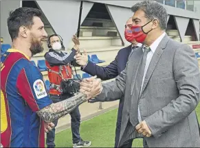  ?? Foto: fcb ?? Laporta quiere recuperar la relación con Messi tras su traumática salida en 2021