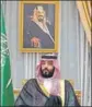  ??  ?? Crown Prince Mohammed bin Salman at the royal palace.