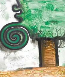  ?? David Regen/ Divulgação ?? Pintura da série ‘ Garden’, do americano Carroll Dunham