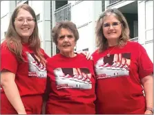  ?? Submitted photo ?? From left: family members Josie Schmalz, Joyce Hannett and Susan Schmalz who will participat­e in the seventh edition of the Kelowna Multiple Myeloma March at 10 a.m. on Sept. 17 at Kerry Park in downtown Kelowna.