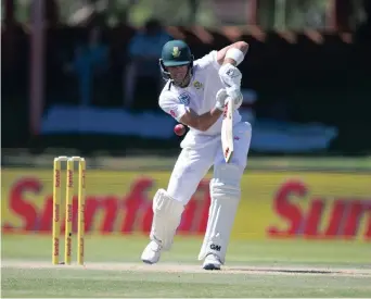  ??  ?? BIG HITTER IN BLOEM: Aiden Markram of South Africa scored his maiden Test century, against Bangladesh yesterday.