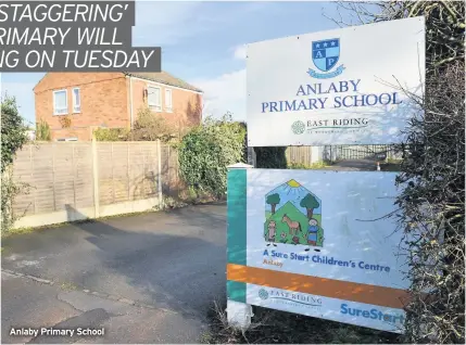  ??  ?? Anlaby Primary School