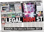  ??  ?? SHOCK: Our story in October 2013