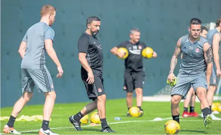  ??  ?? Derek McInnes and his team were over in Dubai during the winter break. He says he is very happy at Aberdeen, working for good people and in good conditions
Photograph: SNS