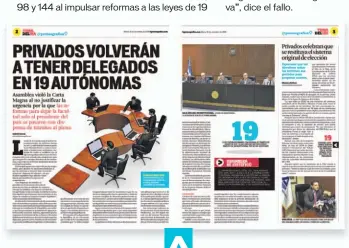  ??  ?? DECISIÓN. EL 14 DE NOVIEMBRE DE 2016 SE CONOCIÓ EL FALLO DE LA SALA DE LO CONSTITUCI­ONAL SOBRE LAS REFORMAS A LAS LEYES DE LAS AUTÓNOMAS PROMOVIDAS EN EL GOBIERNO DE FUNES.