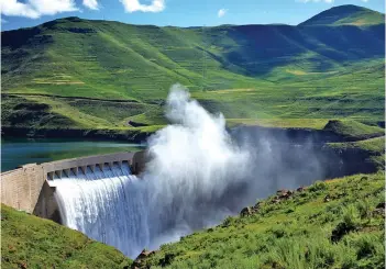  ?? /Adele De Witte ?? The Lesotho Highlands Water Project diverts water from the Senqu River system to Gauteng.